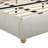 Avery Modern Chenille Upholstered Platform Bed with Curved Headboard and Solid Wood Legs