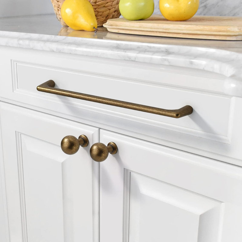 Paquet de 10 poignées d'armoire - poignées d'armoire de cuisine à trou central, poignées de tiroir durables pour armoires, armoires, commodes et garde-robes