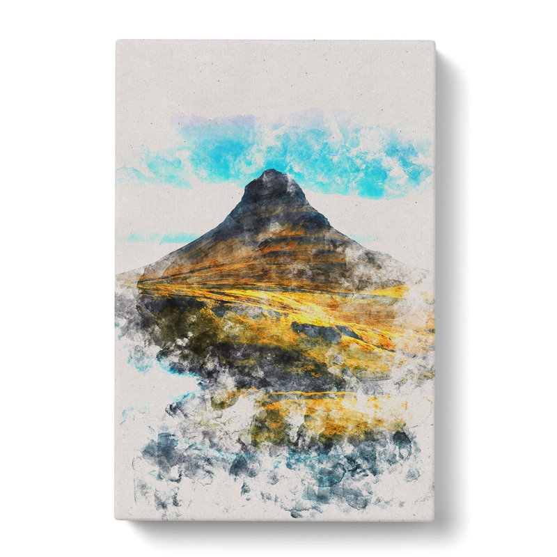 Kirkjufell Mountain In Snaefellsnes Iceland - Wrapped Canvas, 91cm H x 60cm W x 3cm D