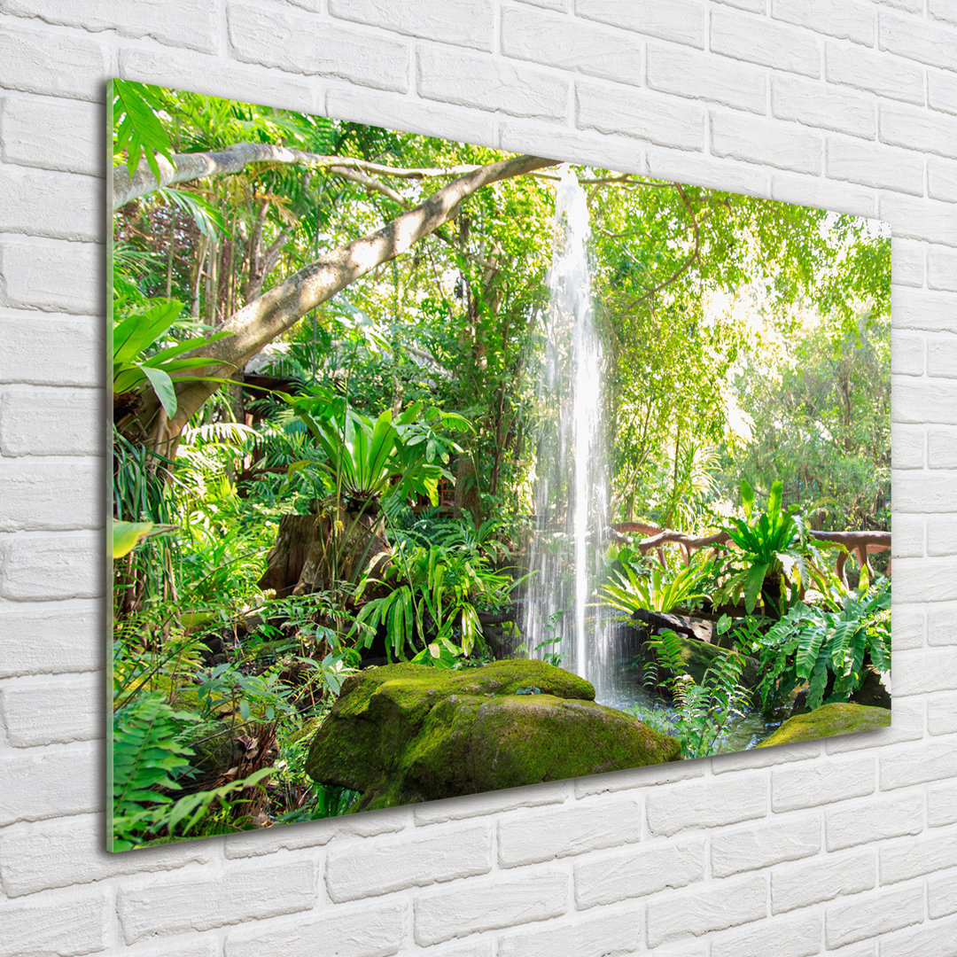 Glasbild Waterfall