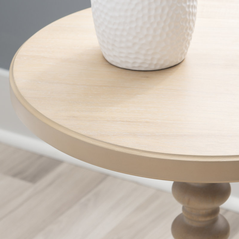 Table de bout à piédestal Fiama, Naturel, H 22,25 po x l 17 po