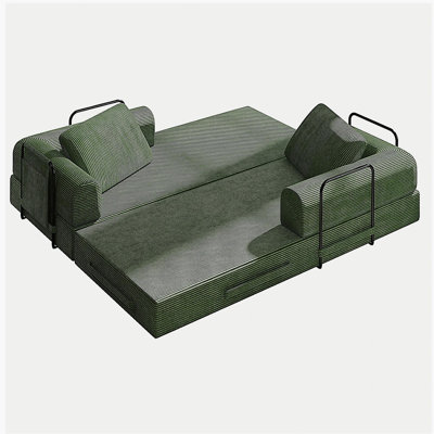 78 Inch Convertible Sleeper Sofa Bed, Futon Boneless Couch Lounge Loveseat with Pull Out Bed, No Assembly Required