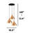 Calliope Adjustable Height 3-Light Cluster Teardrop Pendant