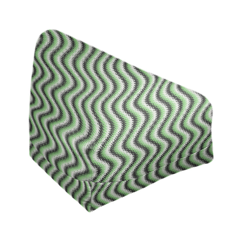 Sac de pois Kitterman, H 27 po x l 30 po x P 25 po, Pouf fauteuil, Vert pâle / Noir