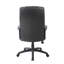 Fauteuil de bureau Ruia, dossier haut, vinyle souple noir, soutien lombaire
