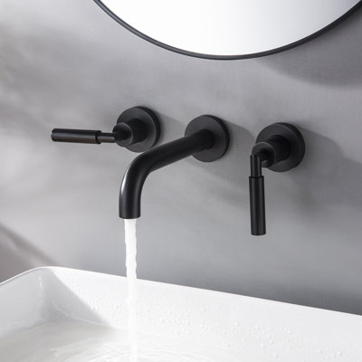 Wall Mounted Optional 2-handle Bathroom Faucet