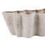 Bol en faïence avec motif ondulé sculpté - 17 po de table taupe pour décorer la maison, le bureau ou le salon