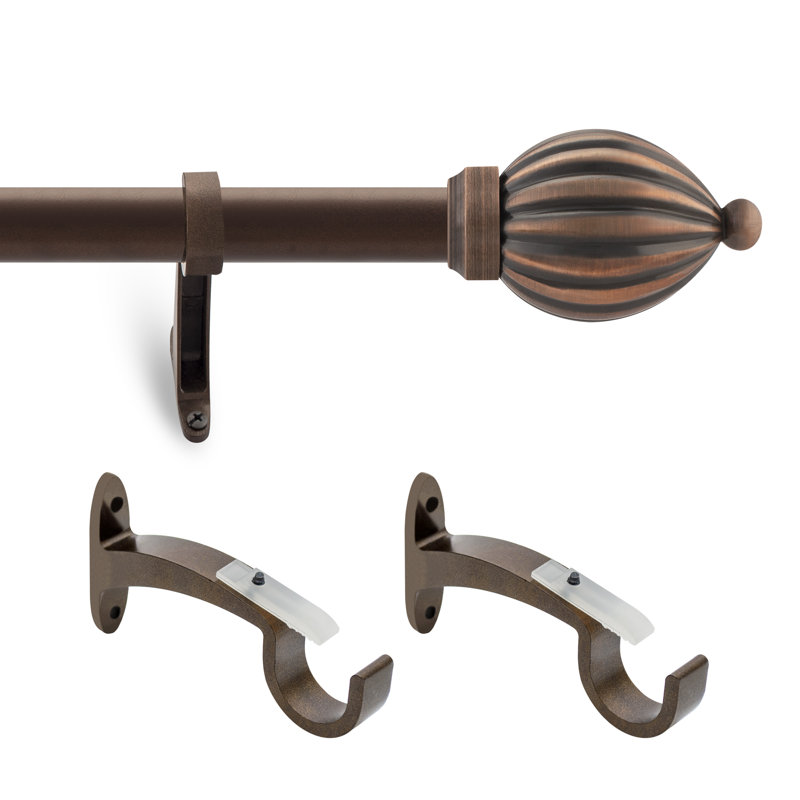 Tringle à rideaux simple Zambrano, 36 po - 66 po