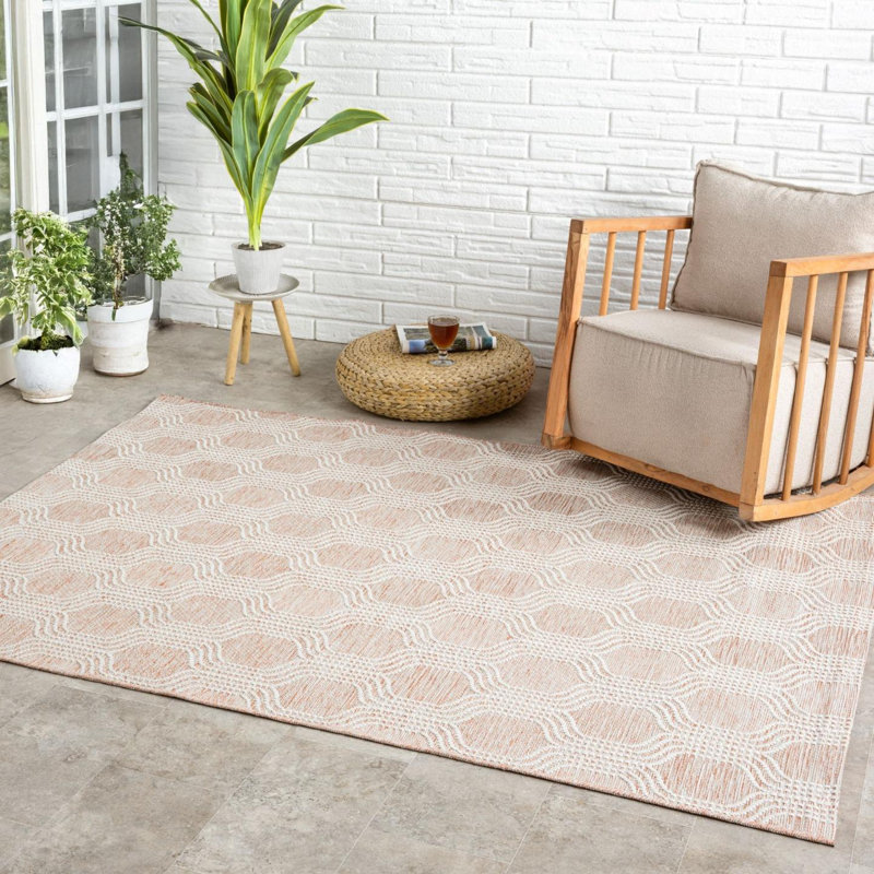 Tapis d'extérieur à motif géométrique marocain, Rectangulaire 8 pi x 10 pi