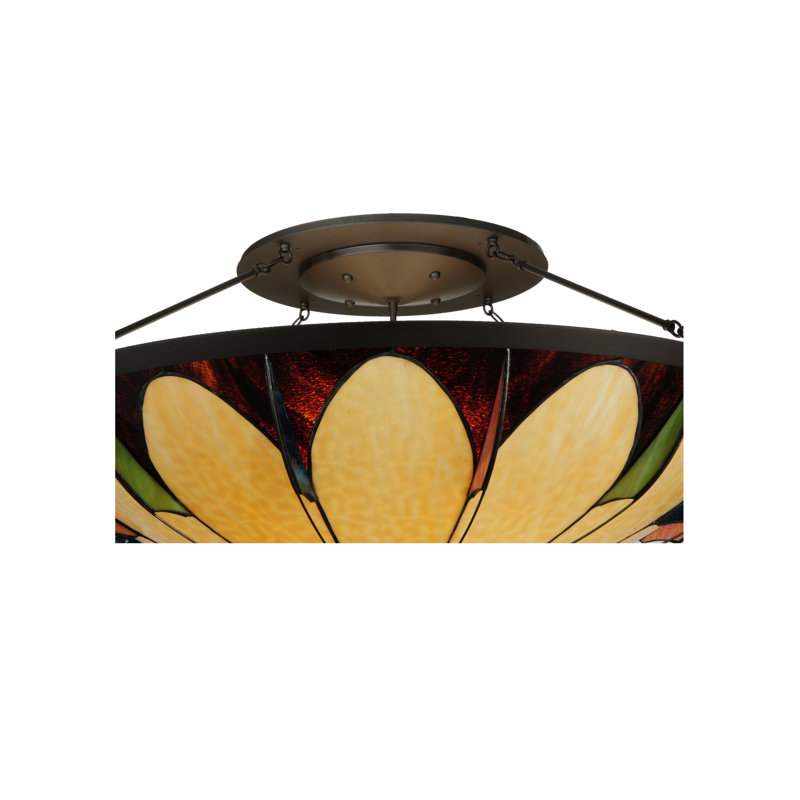 Bronze Indoor/Outdoor 6-Light Globe Glass Chandelier