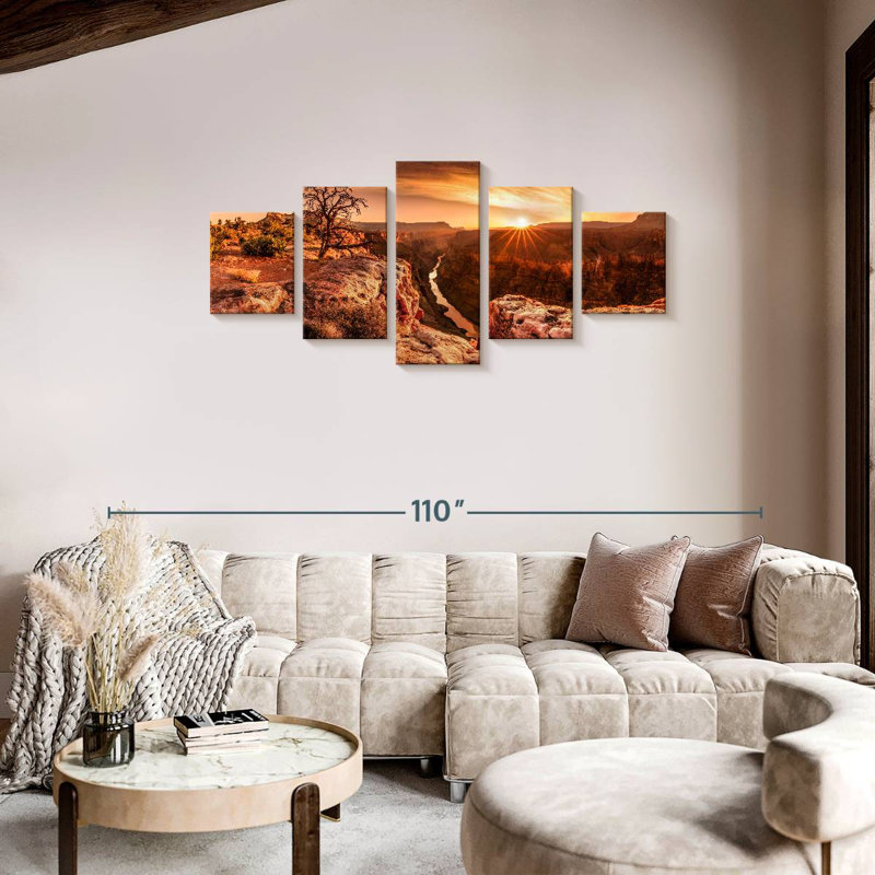 Grand Canyon At Sundown, 34" H x 74" W