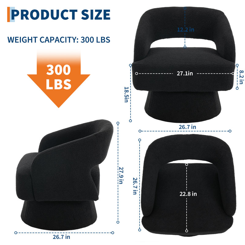 Outdoor Lounge Chair, Black, Black