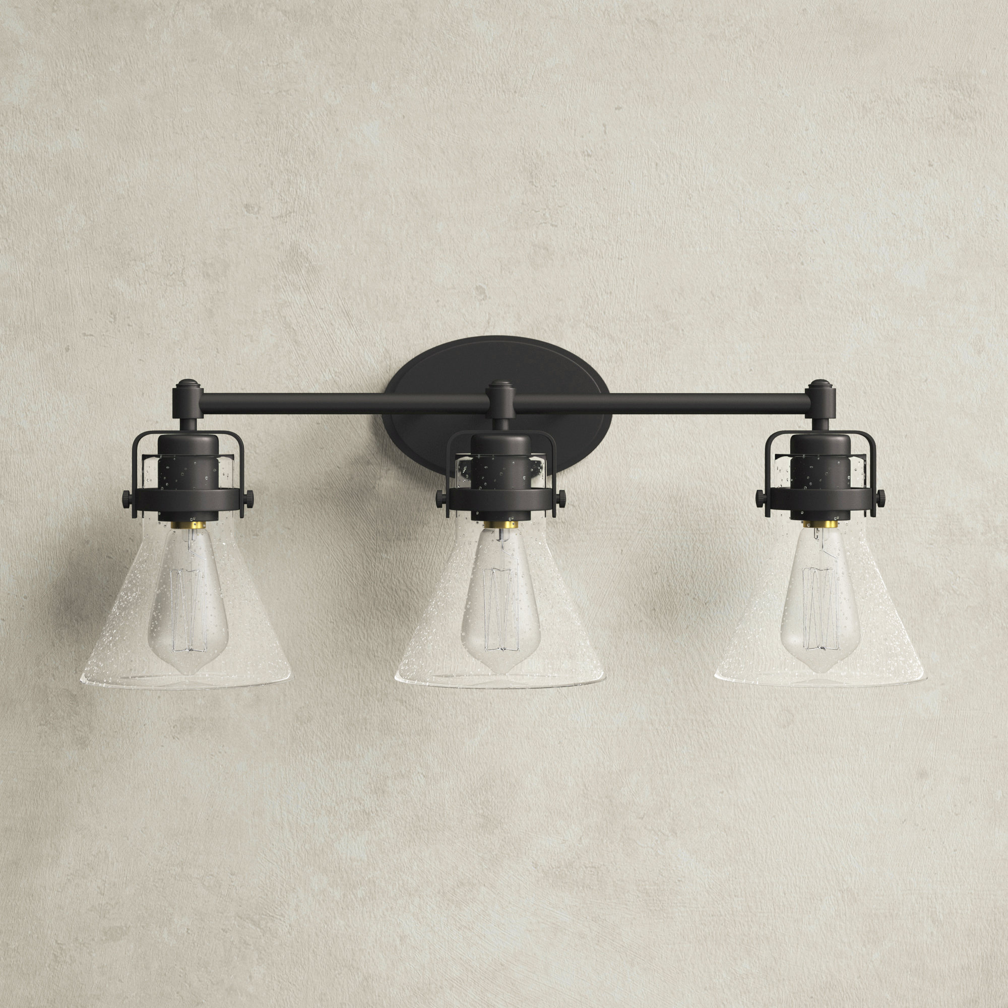 Urbana Seeded Dimmable Vanity Light, Yes, Oil Rubbed Bronze, 3