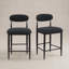 Tabouret de bar et de comptoir moderne rembourré Boucle (ensemble de 2)-129873034