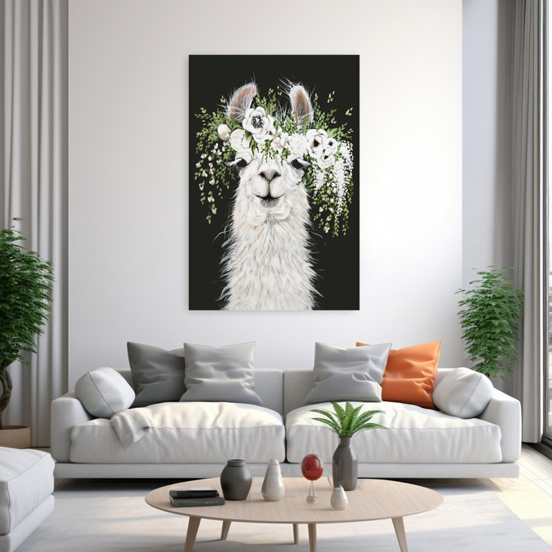Dolly, art floral contemporain fantaisiste, H 60 po x l 40 po