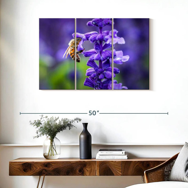Brampt fleur et abeille, H 24 po x l 38 po