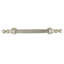 CHESAPEAKE  5" C TO C PULL; DECORATED WITH SWAROVSKI® CLEAR CRYSTAL; MATTE SILVER FINISH