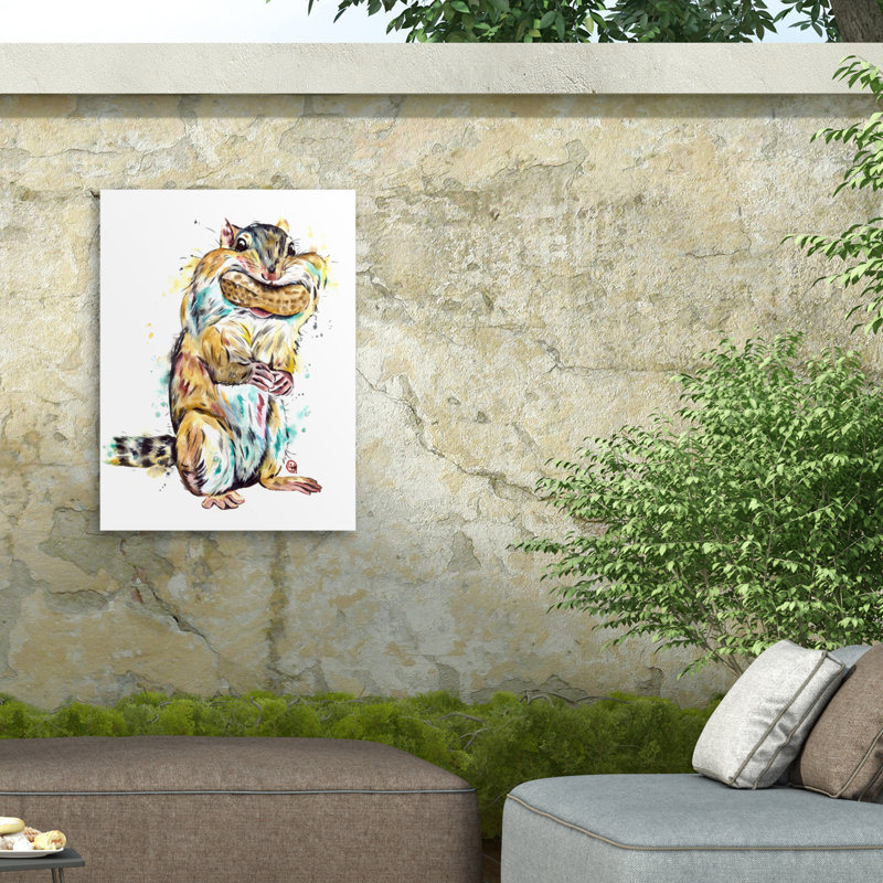 Toile d'extérieur Lisa Whitehouse Chipmunk - Tiny Hoarder, H 14 po x l 19 po