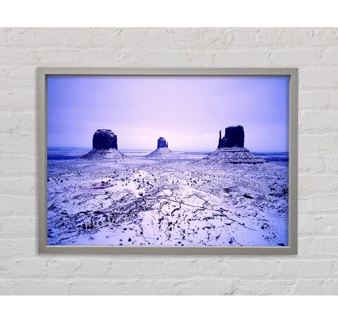 Winter Has Arrived At Monument Valley - Einzelbildrahmen Kunstdrucke auf Leinwand