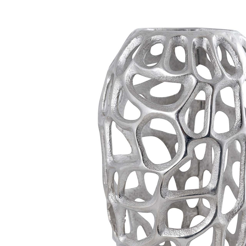 Codera Metal Floor Vase, 44cm H  x 18cm W  x 18cm D, Nickel
