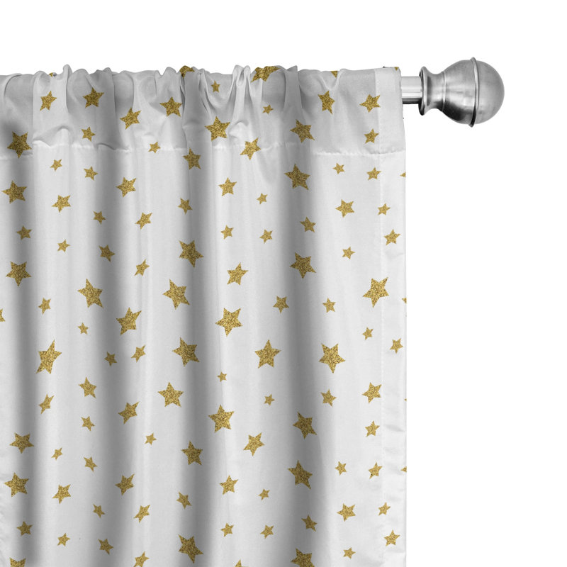 Star Semi-Sheer Rod Pocket Curtain Panels, 28" x 95"