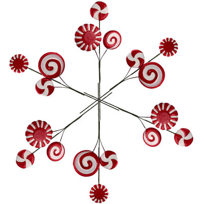 17-inch Artificial Red and White Peppermint Christmas Sprays in 2 Styles (Set of 12)