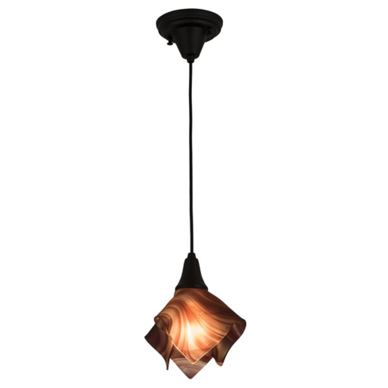 Luminaire suspendu noir thermolaqué 1 lumière Danaleigh