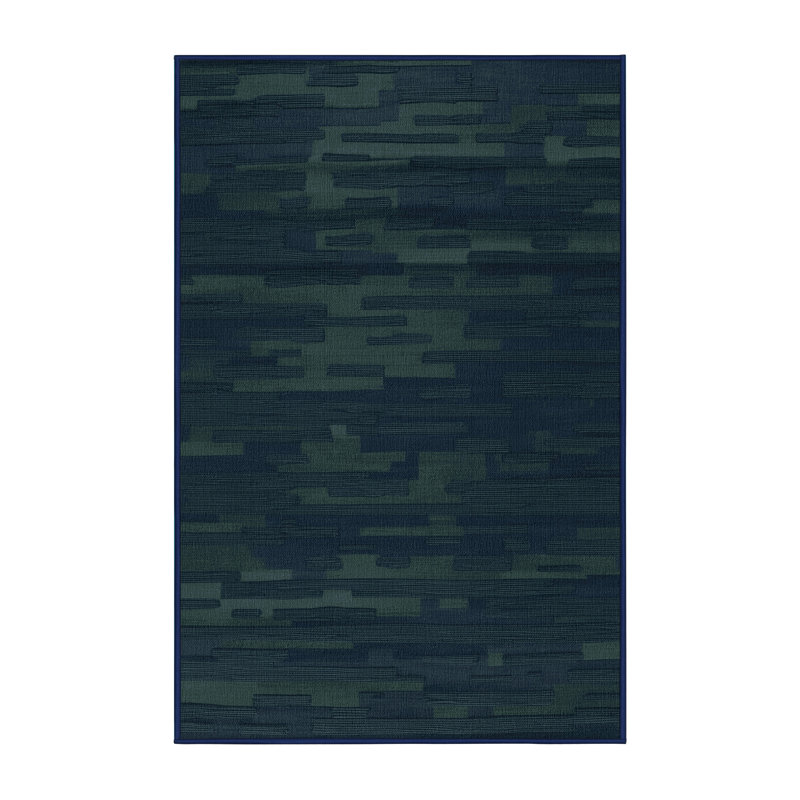 Tapis abstrait gris lavable à la machine, Rectangle 5 pi x 7 pi