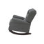 Chaise berçante Fabien en tissu gris