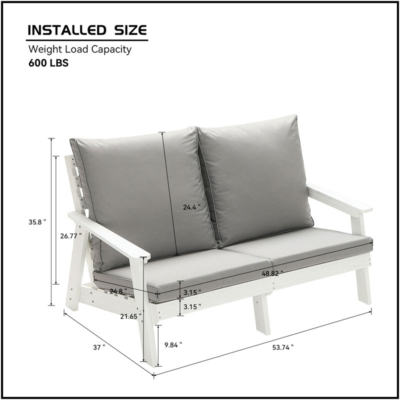 Chaises de jardin en bois avec coussins résistants aux intempéries, confort extérieur blanc, mobilier de jardin, fini blanc/gris, coussins statiques