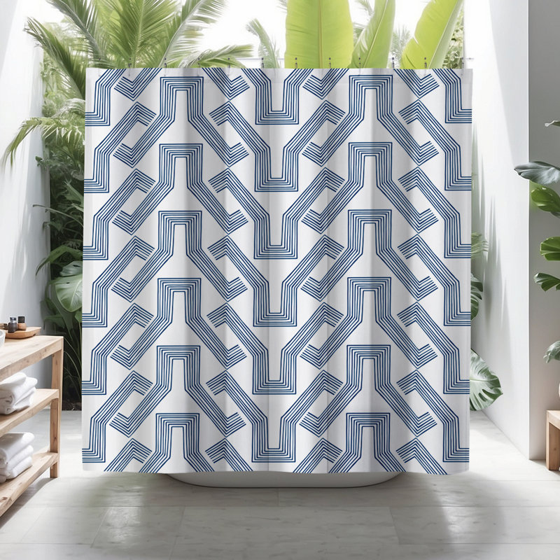 Rideau de douche Coco, Bleu marine