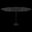  Parasol de jardin en polyester anthracite, fer thermolaqué-1863472720