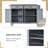Kitchen Island Cart With Solid Wood Top And Locking Wheels, 4 Door Cabinet And Drawers-1399883418