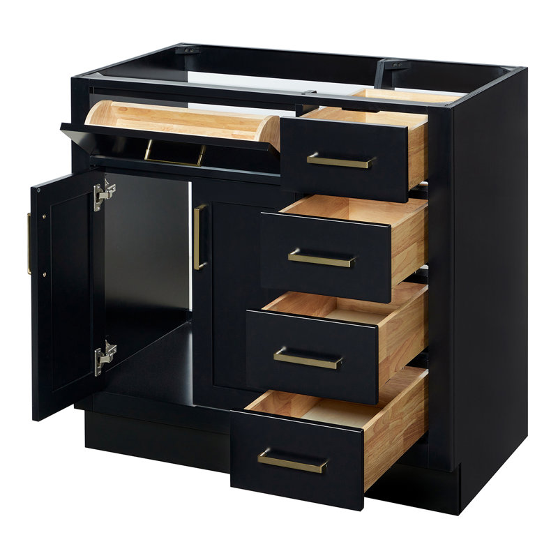 Base de meuble-lavabo simple 36 po Osoria, Black