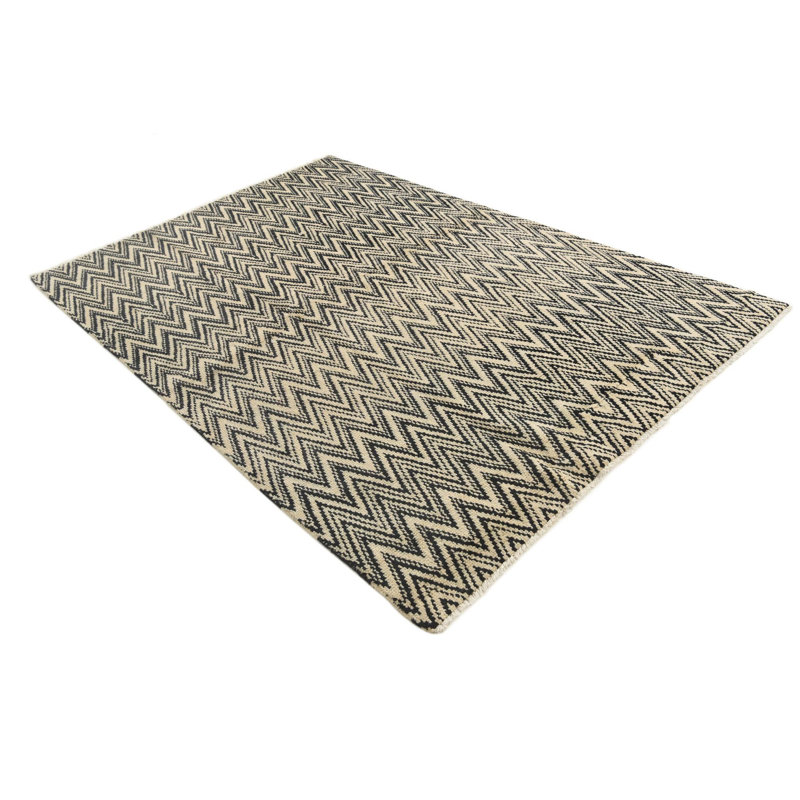 Tapis noir ivoire 5x8 Pires