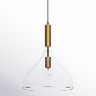 Rayden Single Light Glass Steel Pendant