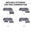 Canapé modulaire rembourré 3 pièces Quinnes-707492894-707492888
