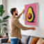 Avocado Heart Modern - Wrapped Canvas-2127925432-2127925435