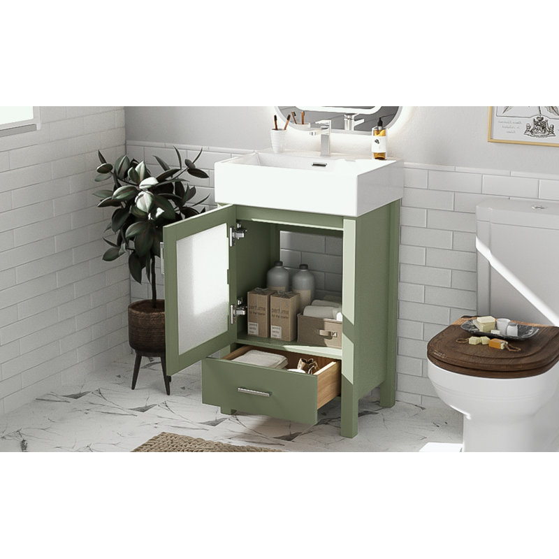 Armoire de salle de bain Veradi, Vert