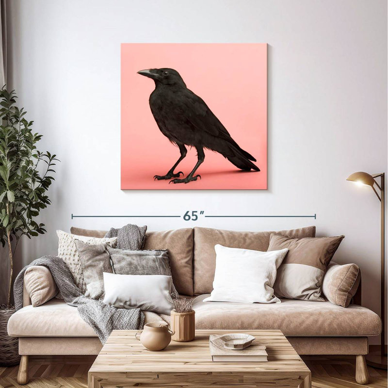 Corbeau noir, H 39 po x l 39 po