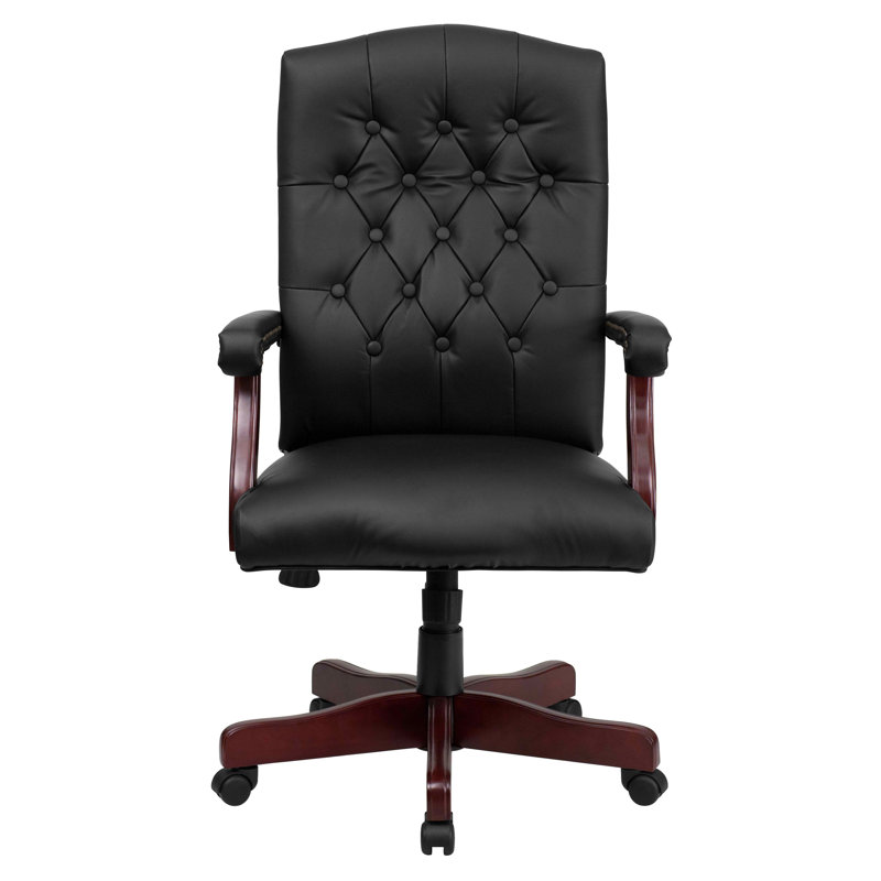 Martha Washington Executive High-Back Black LeatherSoft Swivel Chair