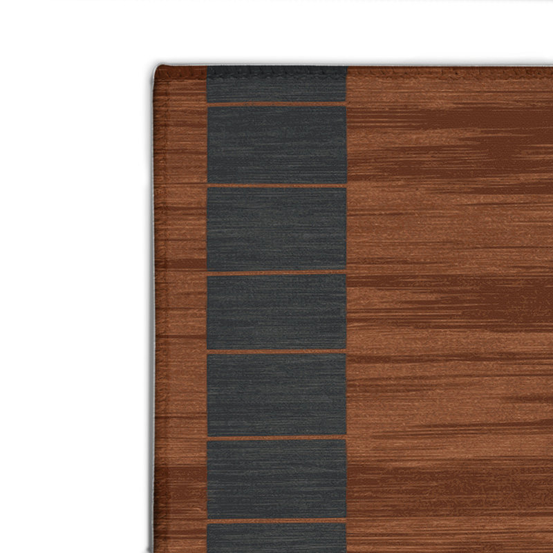 HorizontalStripes Gray Indoor and Outdoor Area Rug, Rectangle 8' x 10'