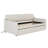 Twin Size Upholstered Daybed with Trundle & USB Charging, Trundle Can Be Flat or Elevated,Beige-118566430