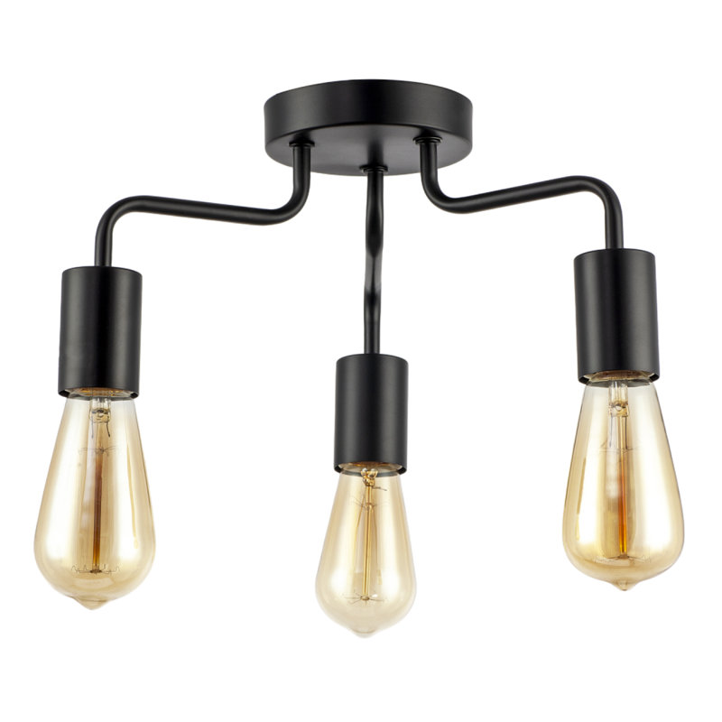 Semi Flush Mount, Matte Black