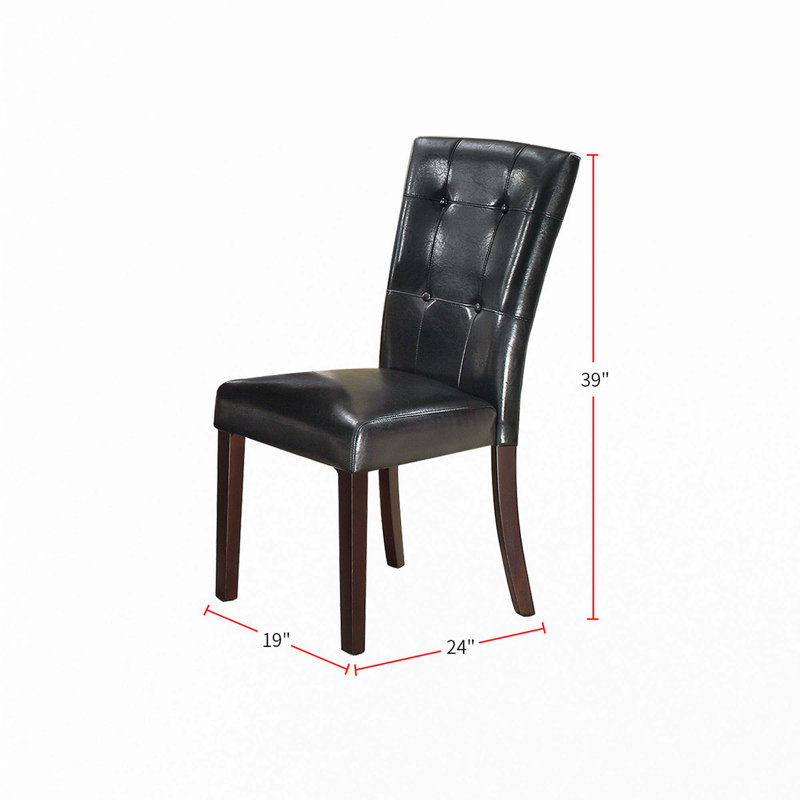 Chaise rembourrée en similicuir