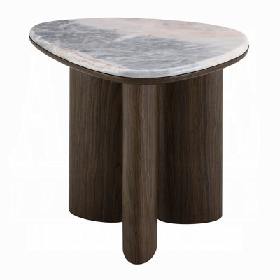 Table de bout Hanale avec marbre naturel