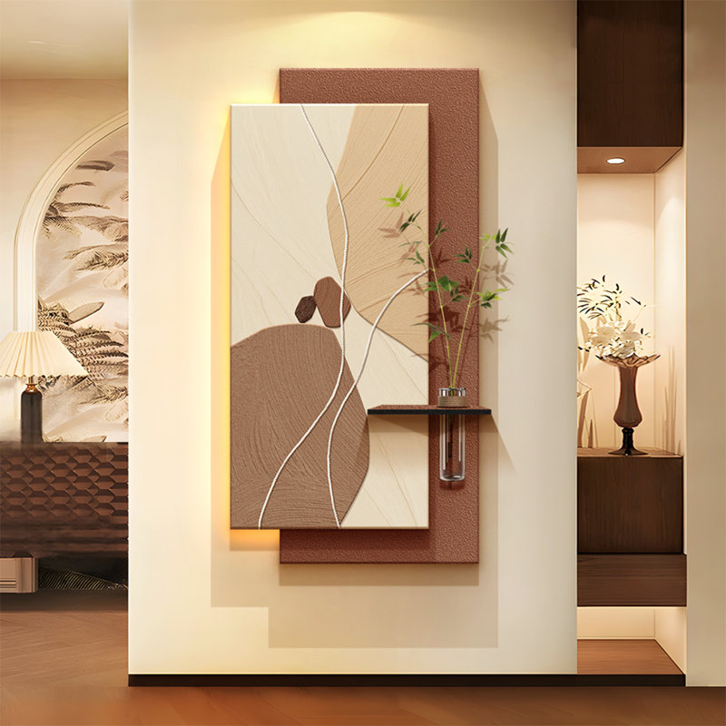 Rectangle Sandstone Wall art, 15.75" H x 31.50" W, Brown