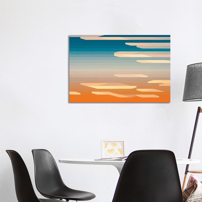 Blue And Orange Abyss - Wrapped Canvas Gallery-Wrapped Canvas Giclée, 101.6 cm H x 66.04 cm W x 1.91 cm D