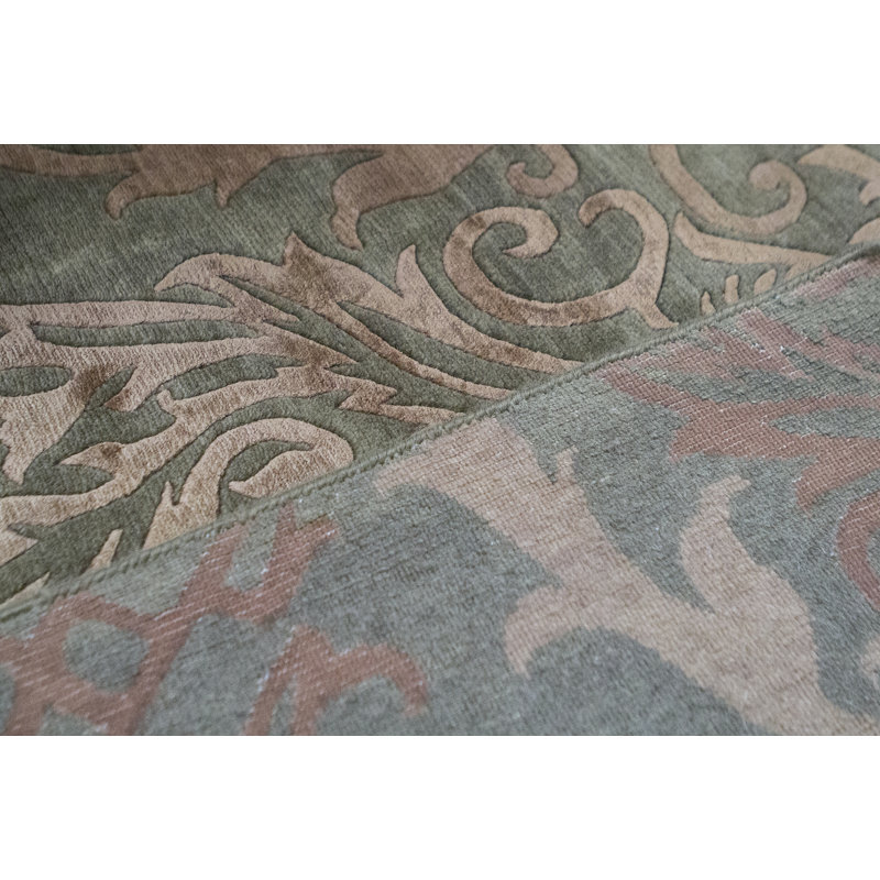 Tapis doré de haute qualité noué à la main