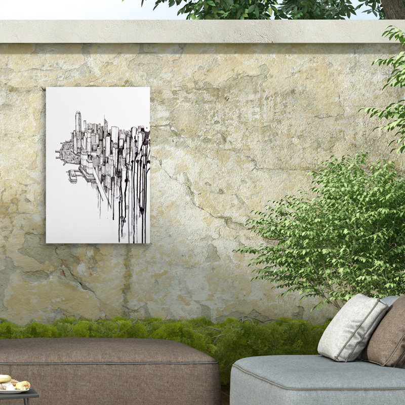 Toile d'extérieur récupérée Marc Allante, H 30 po x l 47 po